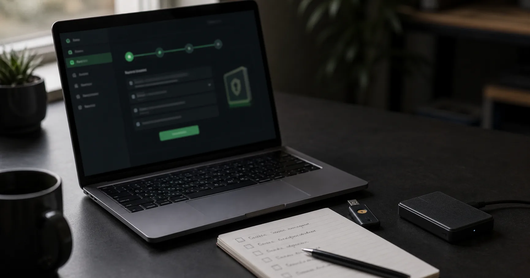 Local password manager encrypted vault setup