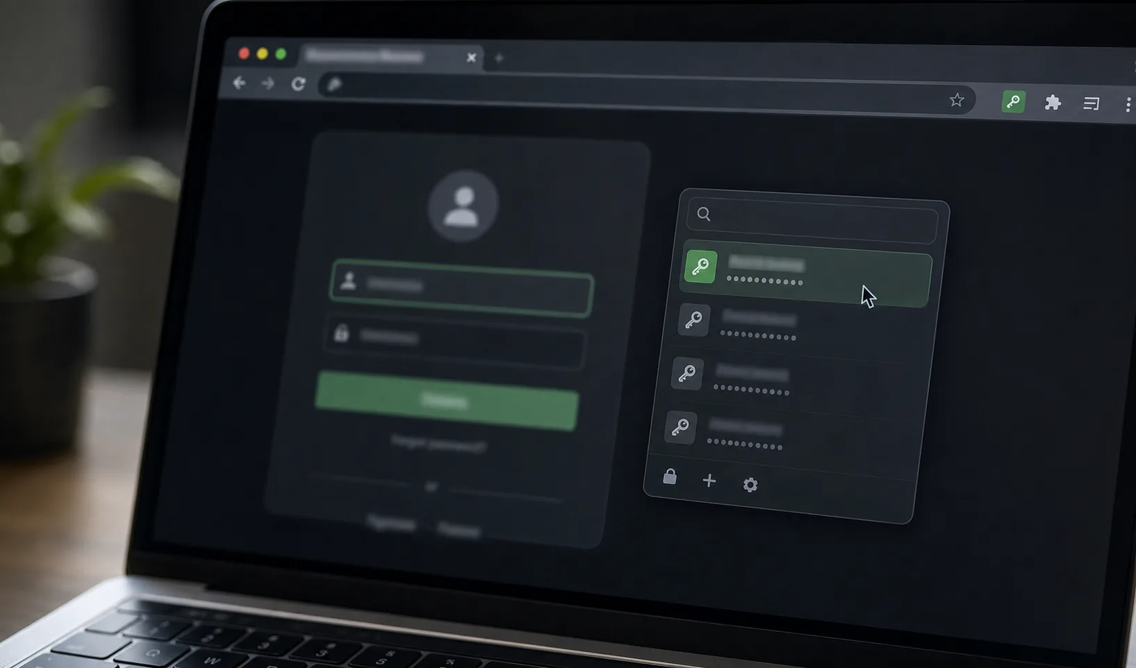 Local password manager autofill flow from encrypted vault to browser login fields