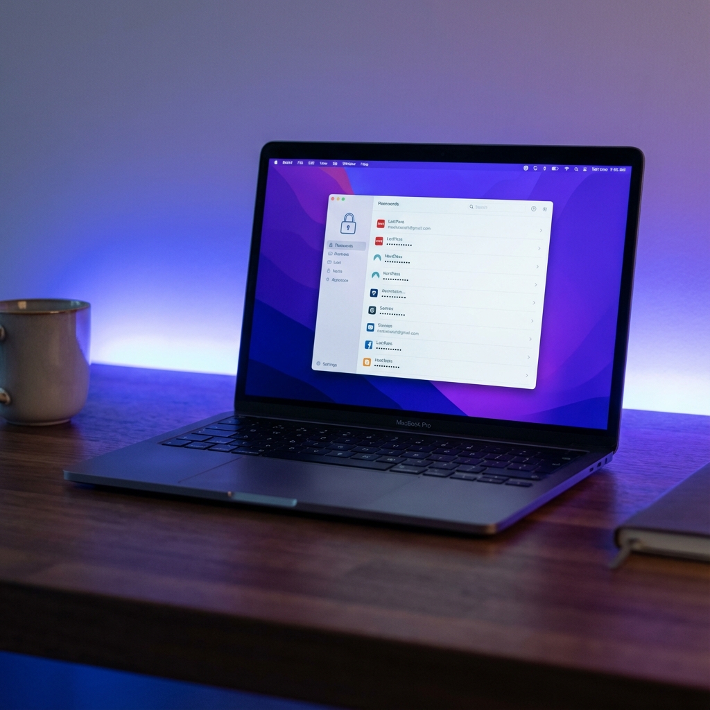 Offline Password Manager Vault Illustration