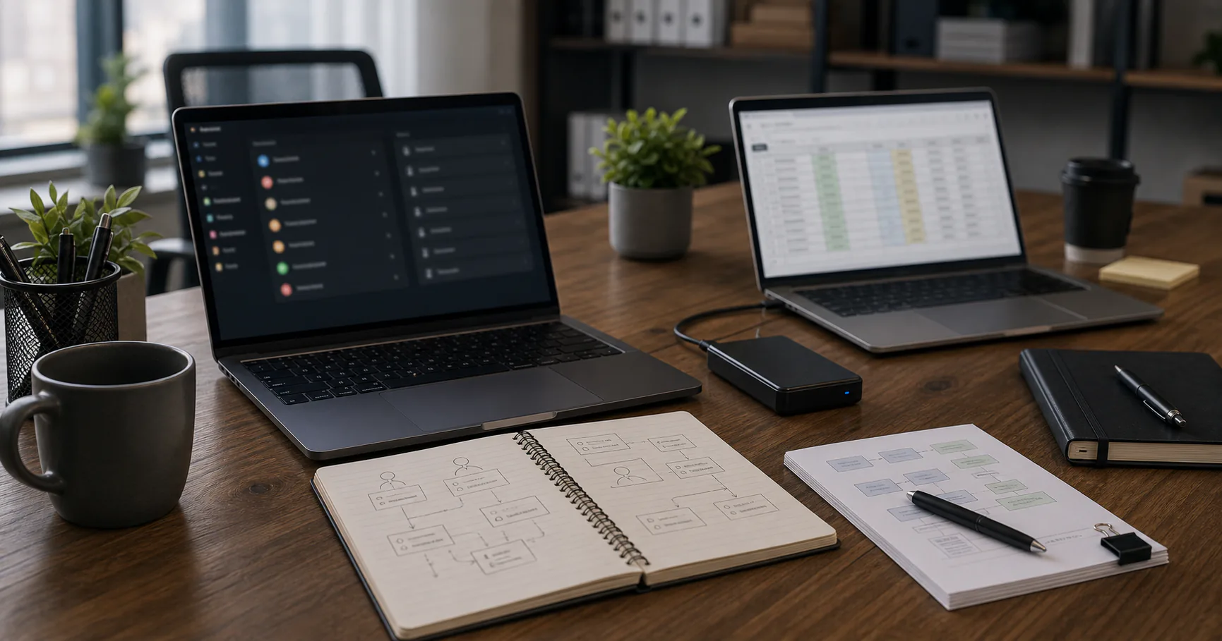 Small business office planning a local password vault and access process