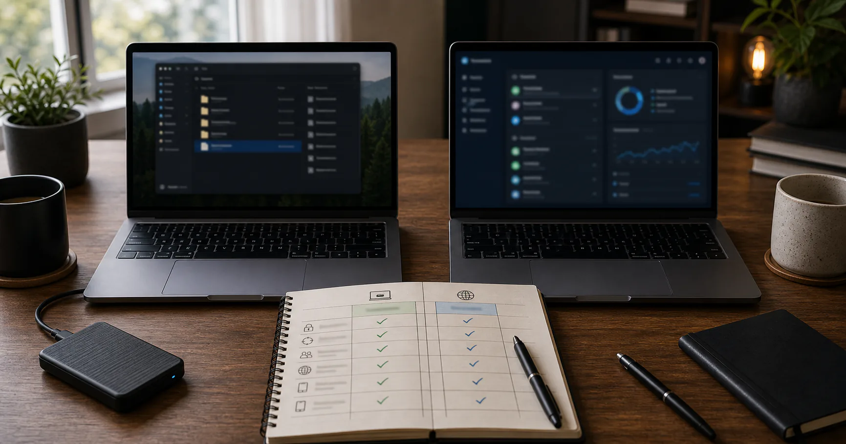 Side-by-side comparison of local vault storage and cloud password sync